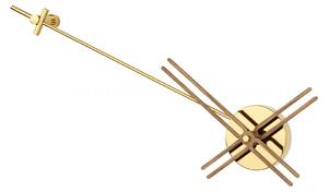 Mclocks Designové nástěnné hodiny GRV09 Gravity gold-walnut