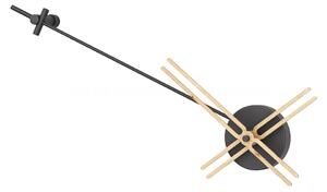 Mclocks Designové nástěnné hodiny GRV03 Gravity black-oak
