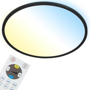 Briloner Smart LED panel/stropní svítidlo CCT slim ⌀ 42cm, 2700-6500K Barva: Černá
