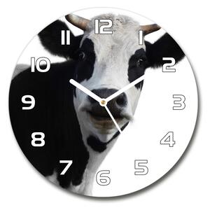 Skleněné hodiny kulaté Strakatá kráva pl_zso_30_f_38327134