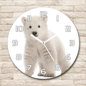 Skleněné hodiny kulaté Polární medvídek pl_zso_30_f_42045391