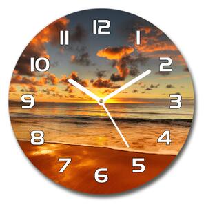 Skleněné hodiny kulaté Australská pláž pl_zso_30_f_40275478