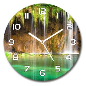 Skleněné hodiny kulaté Plitvická jezera pl_zso_30_f_47053009