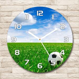 Skleněné hodiny kulaté Fotbal na louce pl_zso_30_f_48400387