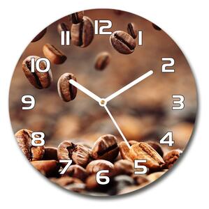 Skleněné hodiny kulaté Zrnka kávy pl_zso_30_f_49006486