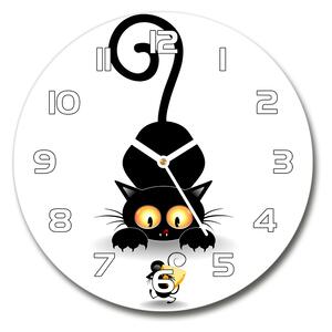 Skleněné hodiny kulaté Kočka a myš pl_zso_30_f_49307628
