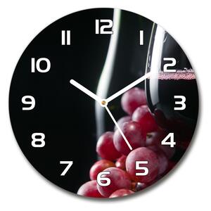 Skleněné hodiny na stěnu Hrozny a víno pl_zso_30_f_52977492