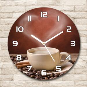 Skleněné hodiny na stěnu Aromatická káva pl_zso_30_f_54277714
