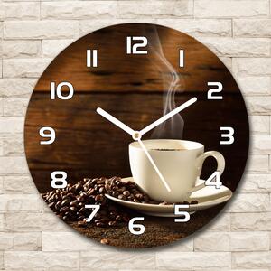 Skleněné hodiny na stěnu Šálek kávy pl_zso_30_f_54604060