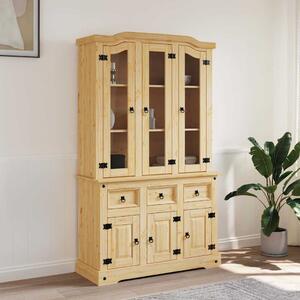 VidaXL Kredenc Corona 112 x 43 x 191,5 cm masivní mexická borovice [355086] Barva: Hnědá
