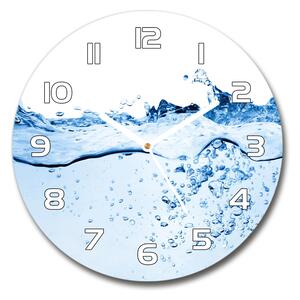 Skleněné nástěnné hodiny kulaté Voda pl_zso_30_f_57954146