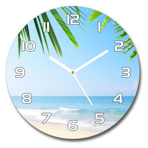 Skleněné hodiny kulaté Tropická pláž pl_zso_30_f_5838209