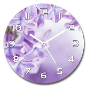 Skleněné hodiny kulaté Květiny bzu pl_zso_30_f_58135324