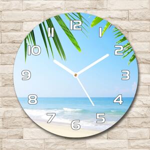 Skleněné hodiny kulaté Tropická pláž pl_zso_30_f_5838209