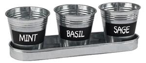 Parkside® Sada květináčů na bylinky, 4dílná (pozinkované) (100385223005)