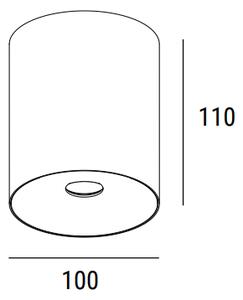 ZAHO Stropní LED svítidlo CAPS MD100, 10W, v. 110 mm, 60° Barva: Bílá, Teplota světla: 3000K - teplá bílá