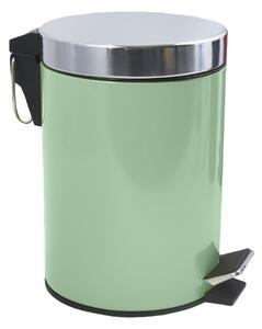 MSV pedálový odpadkový koš UNIS, bazalkově zelená nerez ocel, 3 L