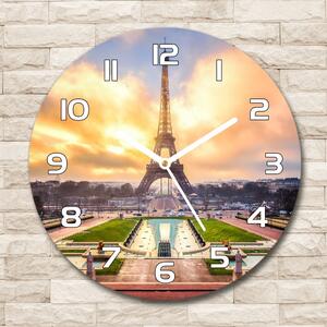 Skleněné hodiny kulaté Eiffelova věž Paříž pl_zso_30_f_61738045