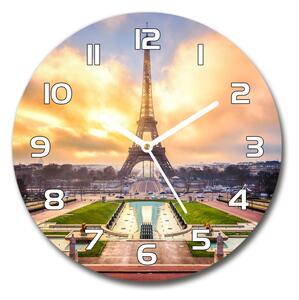 Skleněné hodiny kulaté Eiffelova věž Paříž pl_zso_30_f_61738045