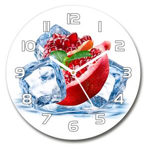 Skleněné hodiny kulaté Granátové jablko s ledem pl_zso_30_f_62722743