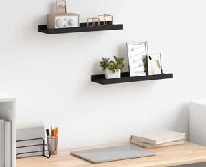 VidaXL Poličky na zarámované obrázky 2 ks 40 x 9 x 3 cm MDF [323934] Barva: Černá