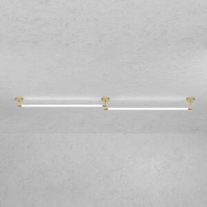 ZAHO Stropní LED svítidlo JETSON MD3, 38W, d. 240 cm Barva: Zlatá, Teplota světla: 3000K - teplá bílá, Stmívání, řízení: ON/OFF (bez stmívání)