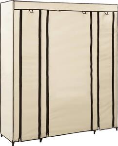 VidaXL Šatní skříň s přihrádkami a tyčemi 150x45x176 cm textil [282435] Barva: krémová