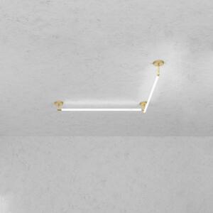 ZAHO Stropní LED svítidlo JETSON MD4, 38W, v. 120 cm Barva: Zlatá, Teplota světla: 3000K - teplá bílá, Stmívání, řízení: ON/OFF (bez stmívání)