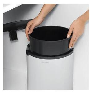 Bílý vestavný ocelový odpadkový koš 15 l – Brabantia