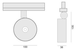 ZAHO Reflektorové LED svítidlo CUP 100, 6W, ø 100 mm, 230V, 60° Barva: Bílá, Teplota světla: 3000K - teplá bílá, Stmívání, řízení: ON/OFF (bez stmívání)