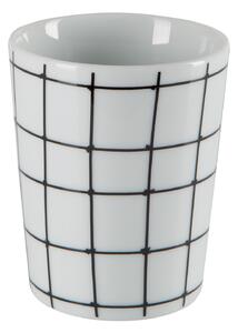 Spirella kelímek na zubní kartáčky, bílo-černý, porcelán