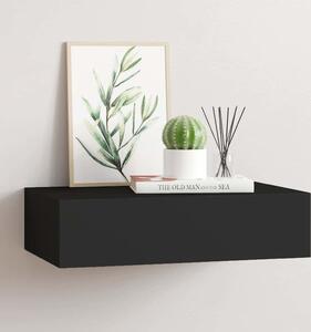 VidaXL Nástěnná police se zásuvkou 40 x 23,5 x 10 cm MDF [330243] Barva: Černá