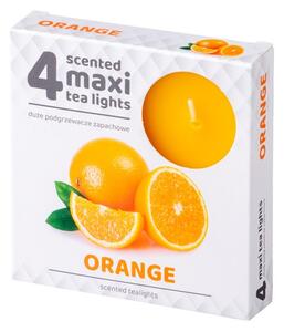 Vonné čajové svíčky Maxi 4ks, Orange