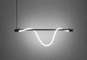 ZAHO Závěsné LED svítidlo SPRITZER, 34W, d. 140 cm Barva: Černá, Teplota světla: 3000K - teplá bílá, Stmívání, řízení: ON/OFF (bez stmívání)