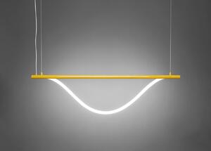 ZAHO Závěsné LED svítidlo SPRITZER 2, 34W, d. 140 cm Barva: Zlatá, Teplota světla: 3000K - teplá bílá, Stmívání, řízení: ON/OFF (bez stmívání)