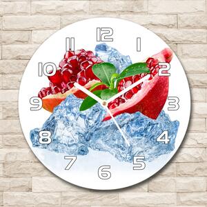 Skleněné hodiny kulaté Granátové jablko s ledem pl_zso_30_f_66694236