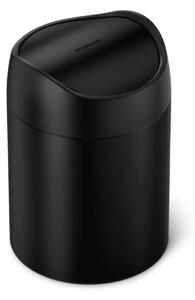 Simplehuman Mini odpadkový koš na stůl, 1,5 l, matná černá ocel, CW2100
