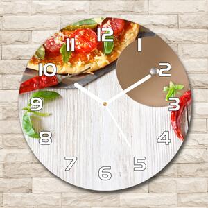 Skleněné nástěnné hodiny kulaté Pizza pl_zso_30_f_68071696