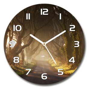 Skleněné hodiny kulaté Mlha v lese pl_zso_30_f_68778372