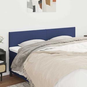 VidaXL Čelo postele 2 ks 100x5x78/88 cm textil [345850] Barva: Modrá