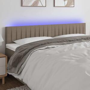 VidaXL Čelo postele s LED 180x5x78/88 cm textil [3121864] Barva: taupe