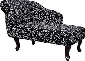 VidaXL Lenoška černobílá textil [242403]