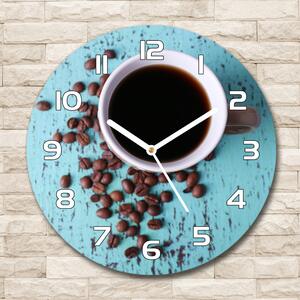 Skleněné hodiny kulaté Černá káva pl_zso_30_f_71051181