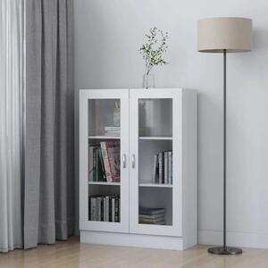 VidaXL Vitrína 82,5 x 30,5 x 115 cm kompozitní dřevo [802755] Barva: Bílá