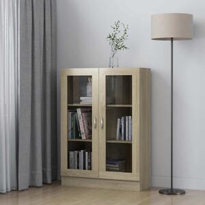 VidaXL Vitrína 82,5 x 30,5 x 115 cm kompozitní dřevo [802755] Barva: dub sonoma
