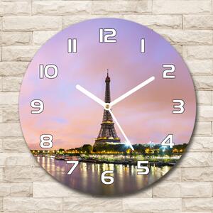 Skleněné hodiny kulaté Eiffelova věž Paříž pl_zso_30_f_73567490