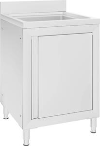 VidaXL Gastro kuchyňská dřezová skříňka 60 x 60 x 96 cm nerezová ocel [147227]