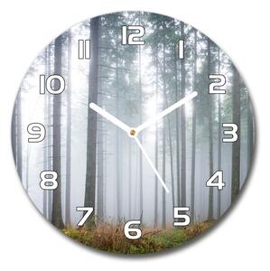 Skleněné hodiny kulaté Mlha v lese pl_zso_30_f_74026356