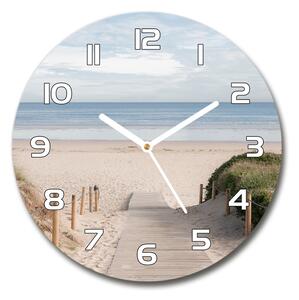 Skleněné hodiny kulaté Stezka na pláž pl_zso_30_f_74072436