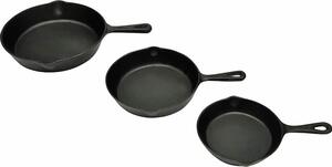 VidaXL Sada 3 BBQ litinových pánví [50122]